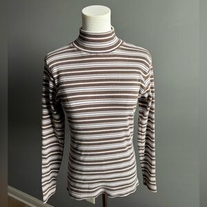 Honors Vintage Heavyweight Ribbed Striped Cotton Turtleneck